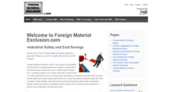 Desktop Screenshot of foreignmaterialexclusion.com