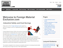 Tablet Screenshot of foreignmaterialexclusion.com